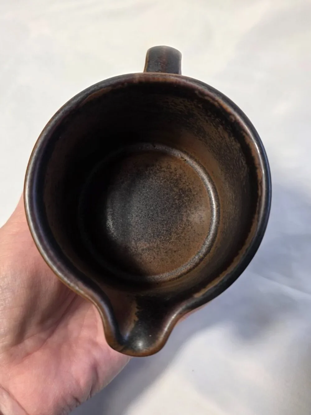 Arabia of Finland Rushka Creamer Light & Dark Brown Spotted NEW